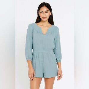 GreyLin Textured Romper NWT Blue
